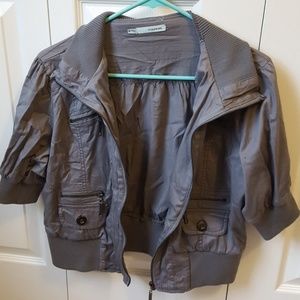 Cropped bomber jacket